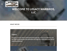 Tablet Screenshot of legacywarbirds.com